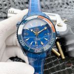 Faux Omega Seamaster Planet Ocean GMT Watches Blue Case